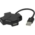 Deltaco - Hub - 480 Mbps - 4 x USB - stasjonær