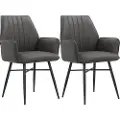 Loft 24 Loft24Spisestol med armlene ANZO, 2-pk.GråArmstolerFra Homeroom