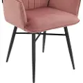 Loft 24 Loft24Spisestol med armlene ANZO, 2-pk.RosaArmstolerFra Homeroom