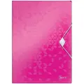 Leitz WOW - 3-fliksmappe - bokryggbredde: 15 mm - for A4 (210 x 297 mm) - kapasitet: 150 ark - metallisk rosa