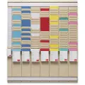 Nobo - Kortplanleggersett - ukentlig - veggmonterbar - 480 x 480 mm - 24 spor x 8 kolonner