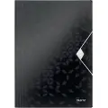 Leitz WOW - 3-fliksmappe - for A4 (210 x 297 mm) - kapasitet: 150 ark - svart