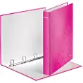 Leitz WOW - Ringperm - bokryggbredde: 40 mm - for A4 Maxi - kapasitet: 250 ark - metallisk rosa