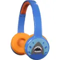 Denver BTH-107BU - Hodetelefoner med mikrofon - full størrelse - Bluetooth - trådløs, kablet - 3,5 mm jakk - blå