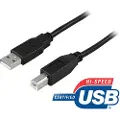 Deltaco USB-210S - USB-kabel - USB (hann) til USB-type B (hann) - 1 m - svart