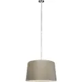 QAZQA Moderne pendellampe stål med skjerm 45 cm taupe - Cappo 1