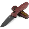 Benchmade Mini Barrage S30V Black Cerakote foldekniv, Redstone Richlite