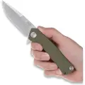 ANV Knives Z100 BB - Sleipner Stonewash - G10 foldekniv, grønn