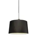 QAZQA Moderne pendellampe stål med skjerm 45 cm sort - Combi 1