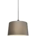 QAZQA Moderne pendellampe sort med skjerm 45 cm taupe - Combi 1