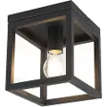 QAZQA Industriell pendellampe sort - Cage