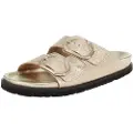 Genuins for woman. G105680 Galia gold sandals (40), Flat, None, Casual