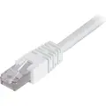 Deltaco - Koblingskabel - RJ-45 (hann) til RJ-45 (hann) - 1 m - FTP - CAT 6 - hvit