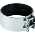 Geberit kromstålskobl. til ovg. plast/støbejernsrør ø108/114 mm