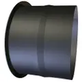 Metalbestos 130 mm Metalbestos Sorte røgrør murbøsning, lige 100 mm