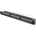 Deltaco PAN-201 STP patch panel 24xRJ45 Cat6 1U 19" metal black