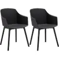 Loft 24 Loft24Spisestol Bora, 2 stk.SvartArmstolerFra Homeroom