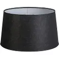 QAZQA Linskjærmslampe svart 35 cm
