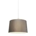 QAZQA Moderne pendellampe hvit med skjerm 45 cm taupe - Combi 1