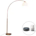 QAZQA Smart buelampe kobber inkl. A60 Wifi - Arc Basic