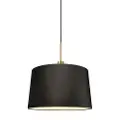 QAZQA Moderne pendellampe bronse med skjerm 45 cm sort - Combi 1