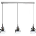 Paul Neuhaus Moderne hanglamp chroom met smoke glas 3-lichts - Pilua