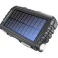 Denver PSO-20010 MK2 - Solar Powerbank with 20.000mAh Battery and Triple USB Output Nødlader - Svart - 20000 Ah