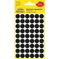Avery 3140 - Svart - 12 mm rund 270 etikett(er) (5 ark x 54) runde etiketter