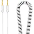 Sinox PRO mini jack spiralkabel. 3m. Hvid