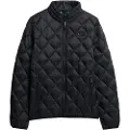Superdry for man. M5012145A Fuji Lite quilted jacket black (S), Casual, Polyester