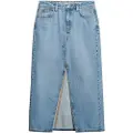 Superdry Denim Split Lang Skjørt