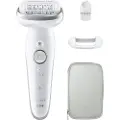 Braun Silk-épil 9 9-011, Sølv, Hvit, 40 pinsetter, MicroGrip, 0,5 mm, Batteri, Innebygd batteri