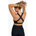 MM Sports Crossback Sports Bra, Black
