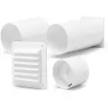 Fresh Monteringssæt YVG100 med vindstop, murrist 150x150 og modulrør Ø100/104 til Intellivent ventilator Ø98-100. Max. vægtykkelse 310 mm.