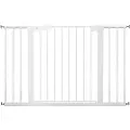 BabyDan Premier sikkerhetsgrind med 6 forlengere, hvit, 112-119,3 cm