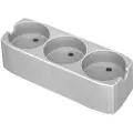 Gripo Socket with 3 outlets and earth, Grey