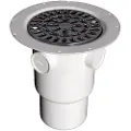 Purus LOKE 75/110 mm afløbsskål til vinyl, m/studs, lodret, rf.