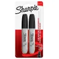 Sharpie Permanent Markers | Chisel Tip | Black | 2 Count