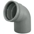 Wavin 50 mm x 67,5° Bøjning afløb grå PP Wavin