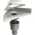 Unidrain sampak hjørne - Type 2011. 10mm ramme. Column rist og 75 mm lodret udløbshus