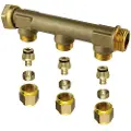 Uponor aqua plus fordelerrør med omløber WTR PEX DR 3/4MT/SN 3X15C/C50 mm