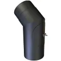 Metalbestos MB Sorte røgr. 130mm knærør 45 - knærør 45ø med renseklap