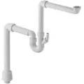 Geberit Hvid Geberit vandlås 50mm x 1 1/2 hvid til enkeltvask - rumbesparende model