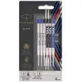 Parker Jotter London Ballpoint and Gel Pen Refill Discovery Pack: 3 Quinkflow Refills for Ballpoint Pens &