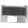 HP - Erstatningstastatur for bærbar PC - med pekepinne, ClickPad - bakbelysning - Internasjonal engelsk / kanadisk fransk - med toppdeksel - for EliteBook 840 G7 Notebook
