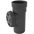 Wavin 110 mm Renserør med dæksel afløb grå PP