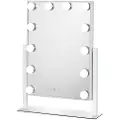 Uniq New York Mega Makeup Mirror with 12 LED lights - White
