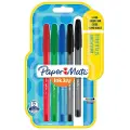 Paper Mate InkJoy 100ST Ballpoint Pens | Fine Point (0.7mm) | Assorted Classic Colours | 5 Count