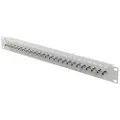 Lanberg - Koblingspanel - rackmonterbar - skjermet - F connector X 24 - RAL 7035, grå - 1U - 19
