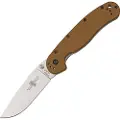 Ontario RAT-1 foldekniv, brun/satin